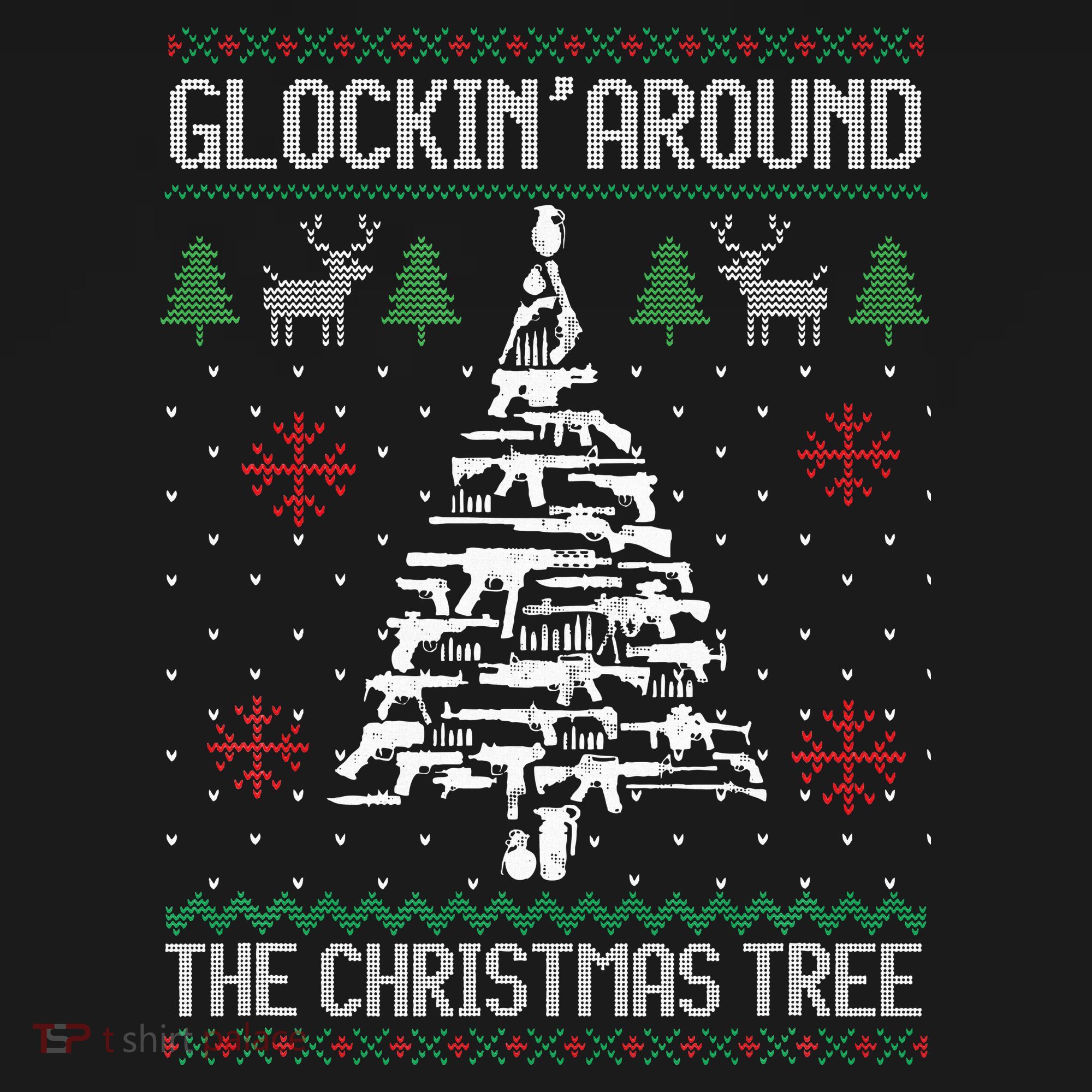 Funny Guns Ugly Christmas Sweaters for Gun Lovers Mousepad