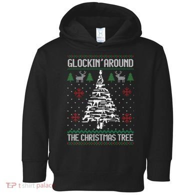Funny Guns Ugly Christmas Sweaters for Gun Lovers Toddler Hoodie