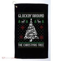 Funny Guns Ugly Christmas Sweaters for Gun Lovers Golf Towel thumb 0