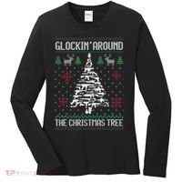 Funny Guns Ugly Christmas Sweaters for Gun Lovers Women's Long Sleeve Shirt thumb 0