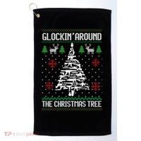 Funny Guns Ugly Christmas For Gun Lovers Meaningful Gift Golf Towel thumb 0