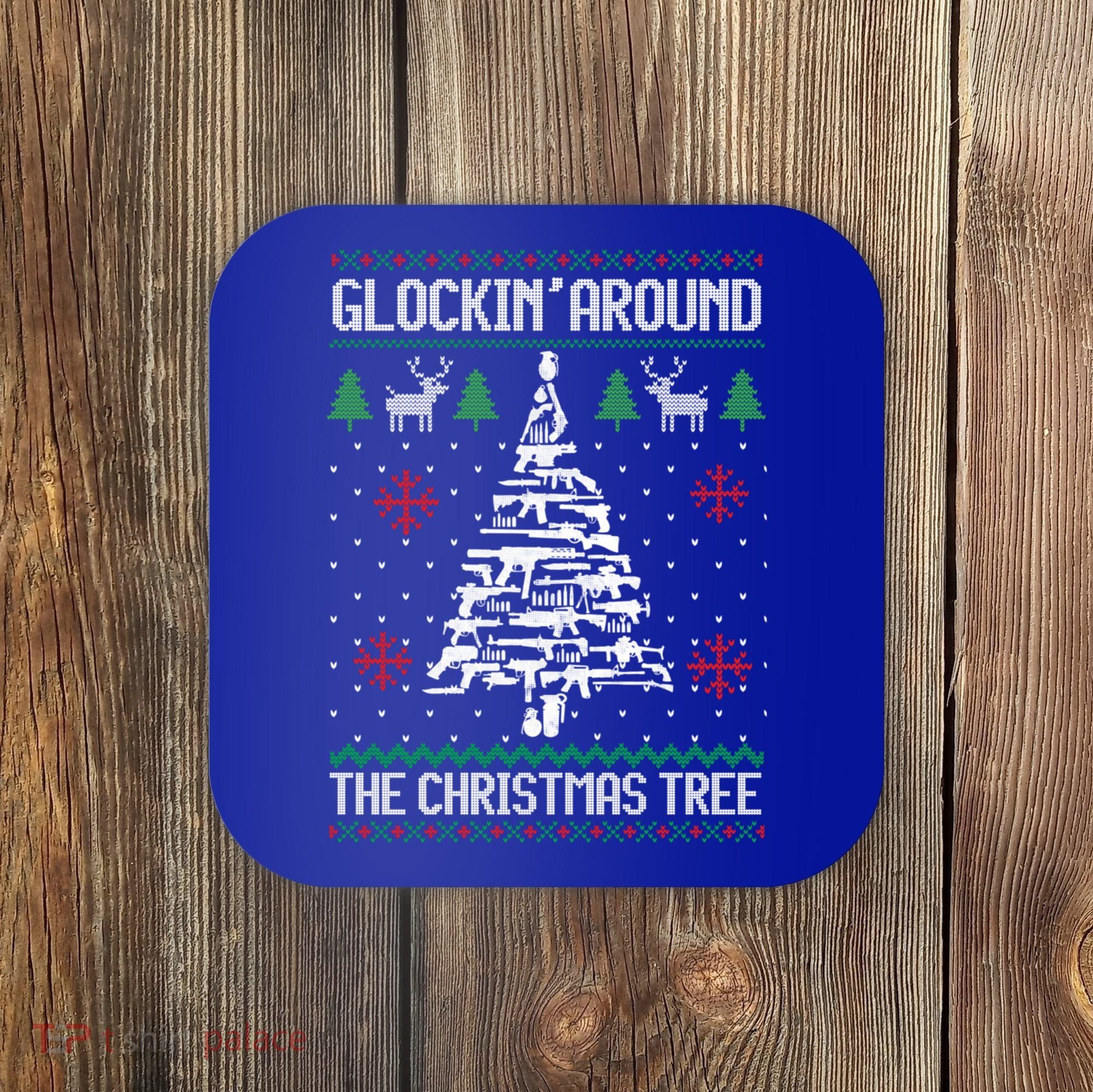 Funny Guns Ugly Christmas For Gun Lovers Meaningful Gift Coaster