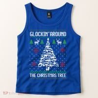 Funny Guns Ugly Christmas For Gun Lovers Meaningful Gift Tank Top thumb 2