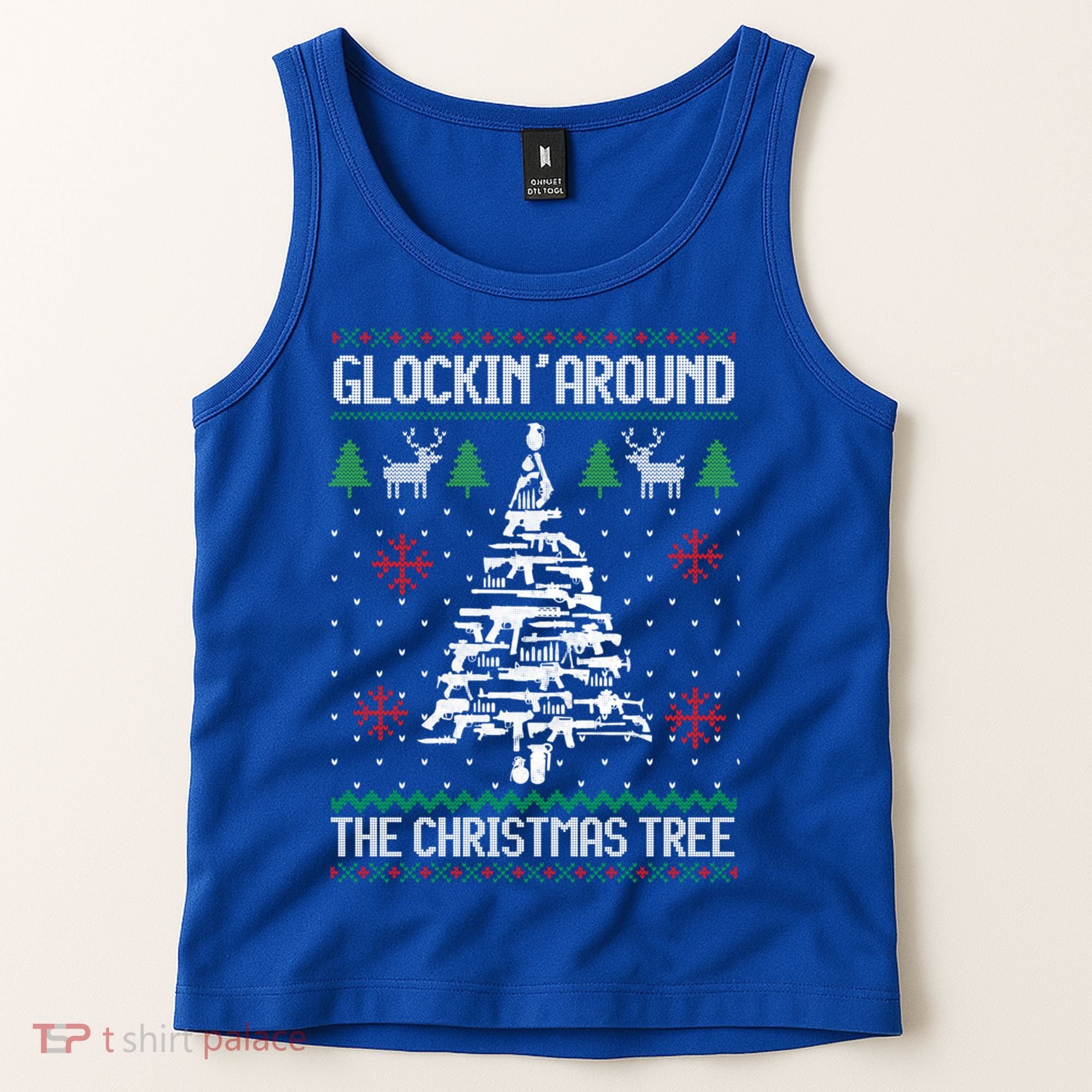 Funny Guns Ugly Christmas For Gun Lovers Meaningful Gift Tank Top