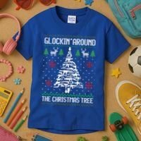 Funny Guns Ugly Christmas For Gun Lovers Meaningful Gift Kids T-Shirt thumb 3