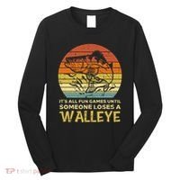 Fun Games Until Someone Loses Walleye Retro Ice Fishing Dad Long Sleeve Shirt thumb 0