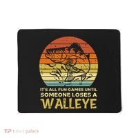 Fun Games Until Someone Loses Walleye Retro Ice Fishing Dad Mousepad thumb 0