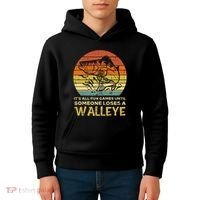 Fun Games Until Someone Loses Walleye Retro Ice Fishing Dad Kids Hoodie thumb 4