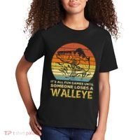 Fun Games Until Someone Loses Walleye Retro Ice Fishing Dad Kids T-Shirt thumb 2