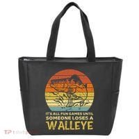 Fun Games Until Someone Loses Walleye Retro Ice Fishing Dad Tote Bag thumb 0