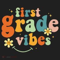 First Grade Vibes 1st Grade Team Retro 1st Day Of School Women's Sweatshirt thumb 2