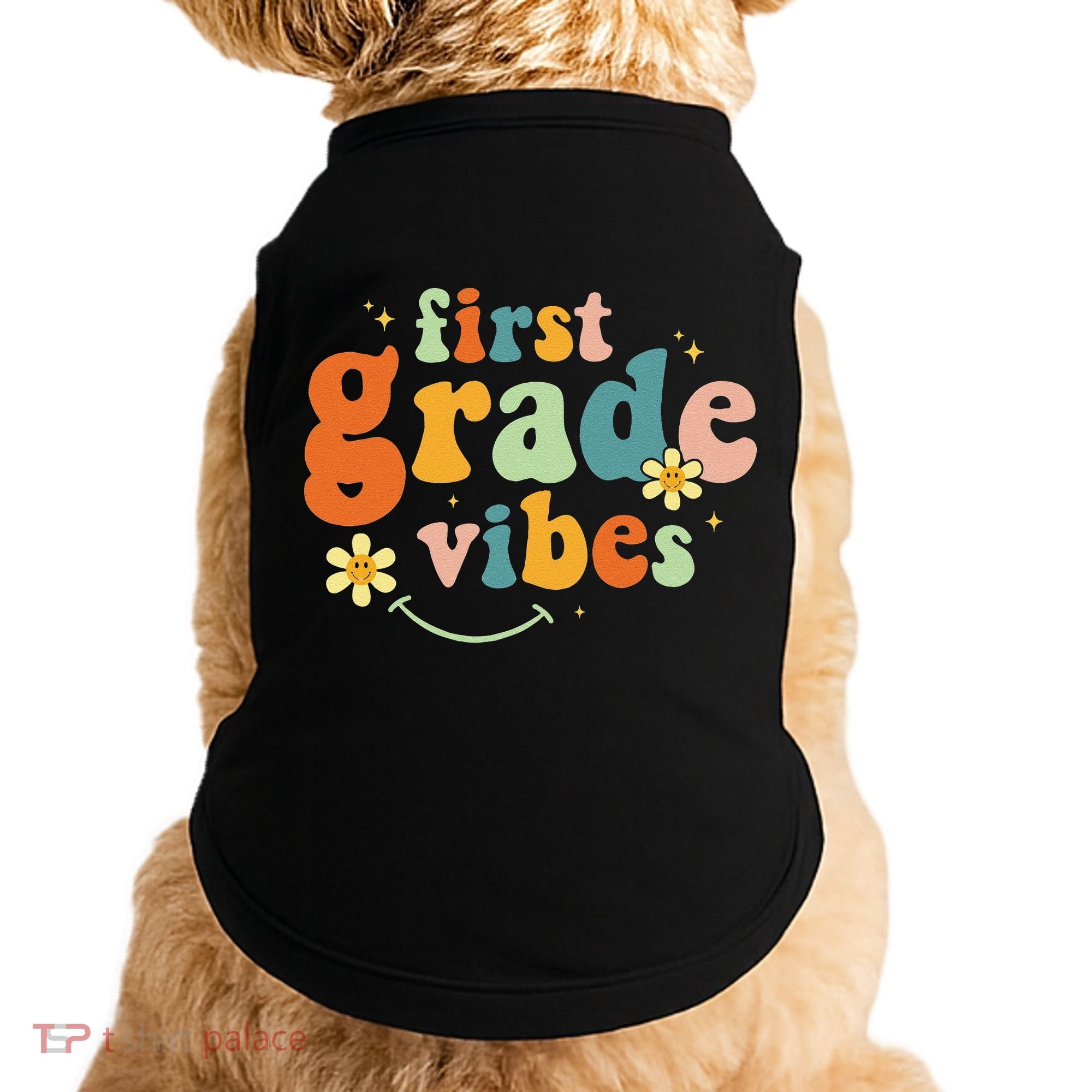 First Grade Vibes 1st Grade Team Retro 1st Day Of School Doggie Tank