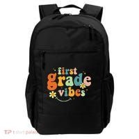 First Grade Vibes 1st Grade Team Retro 1st Day Of School Backpack thumb 0