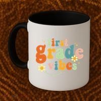 First Grade Vibes 1st Grade Team Retro 1st Day Of School Coffee Mug thumb 2