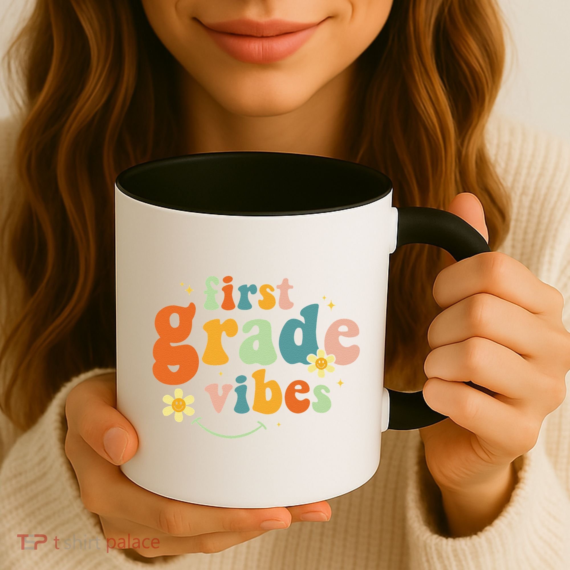 First Grade Vibes 1st Grade Team Retro 1st Day Of School Coffee Mug
