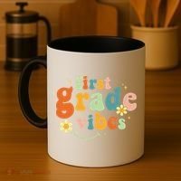 First Grade Vibes 1st Grade Team Retro 1st Day Of School Coffee Mug thumb 4