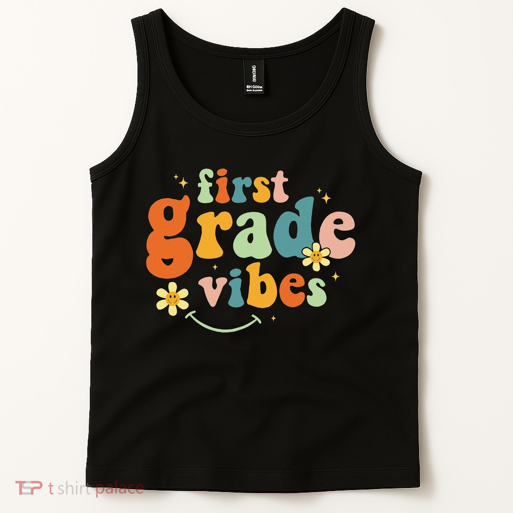 First Grade Vibes 1st Grade Team Retro 1st Day Of School Tank Top