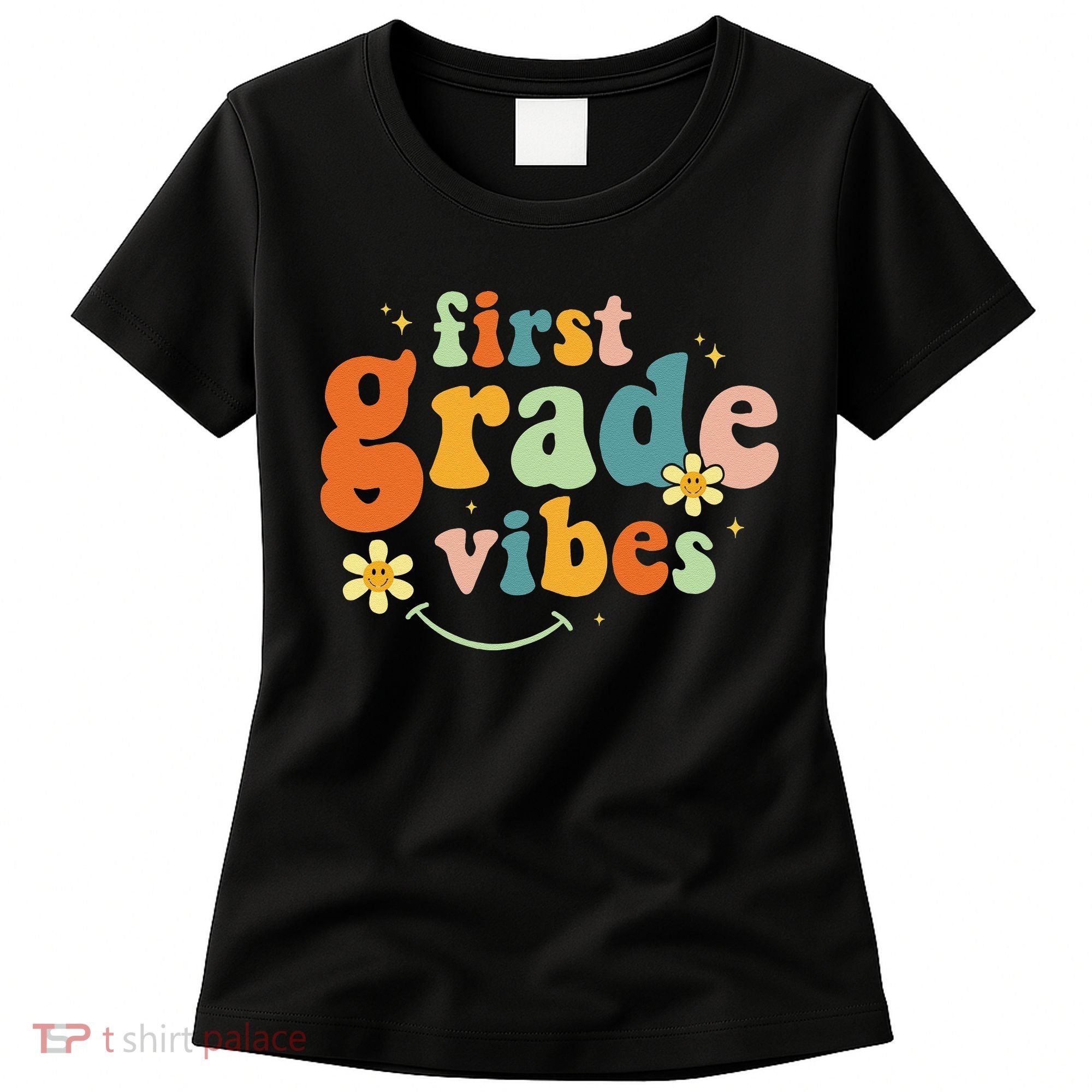 First Grade Vibes 1st Grade Team Retro 1st Day Of School Women's T-Shirt