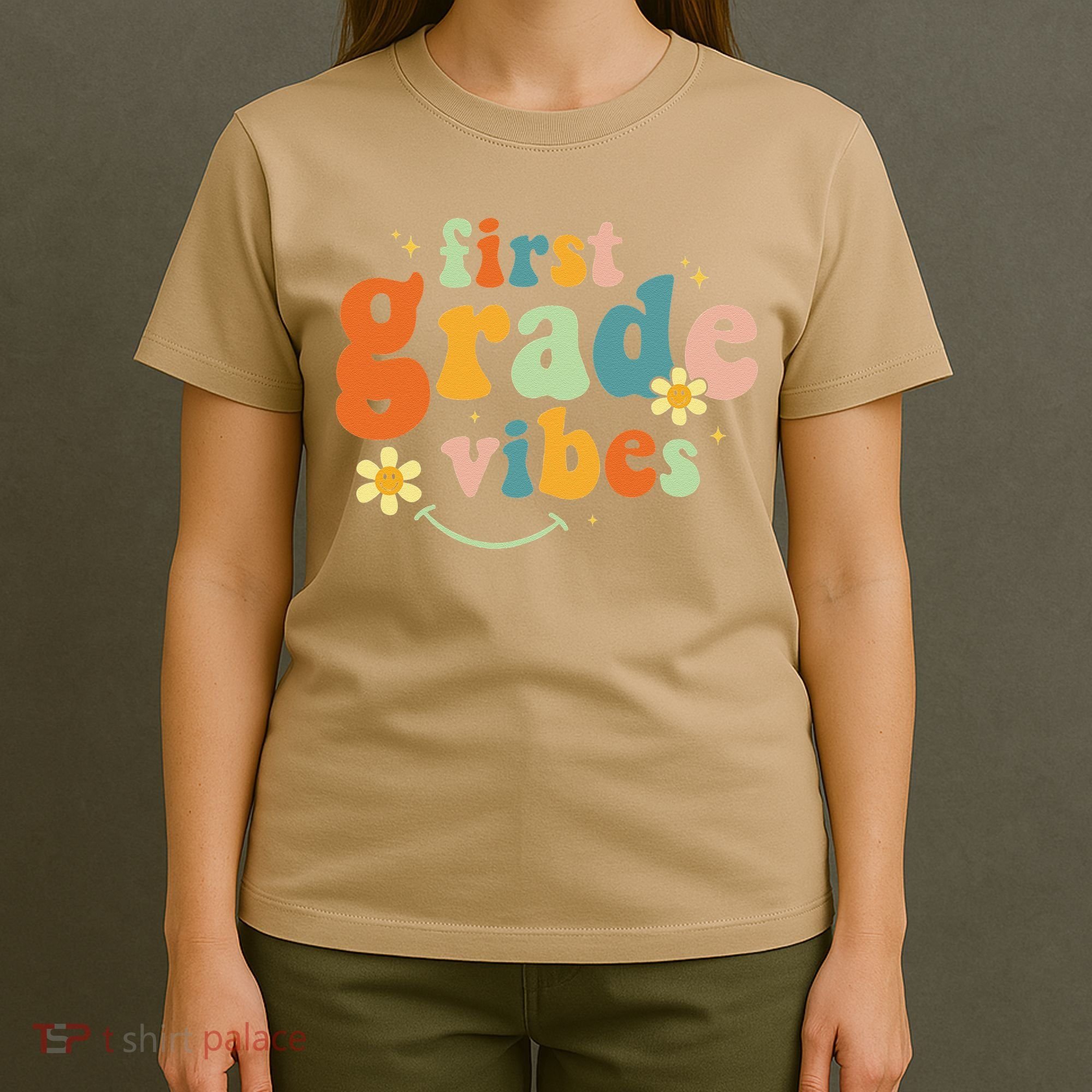 First Grade Vibes 1st Grade Team Retro 1st Day Of School T-Shirt