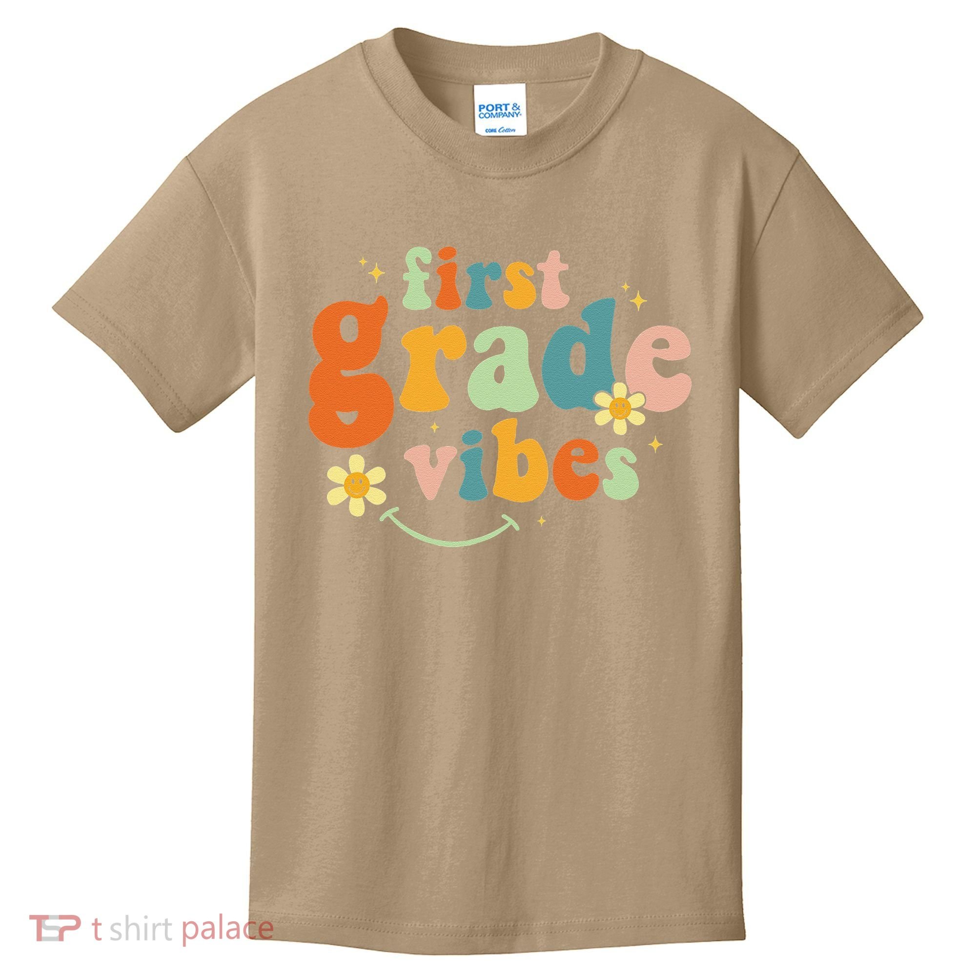 First Grade Vibes 1st Grade Team Retro 1st Day Of School Kids T-Shirt