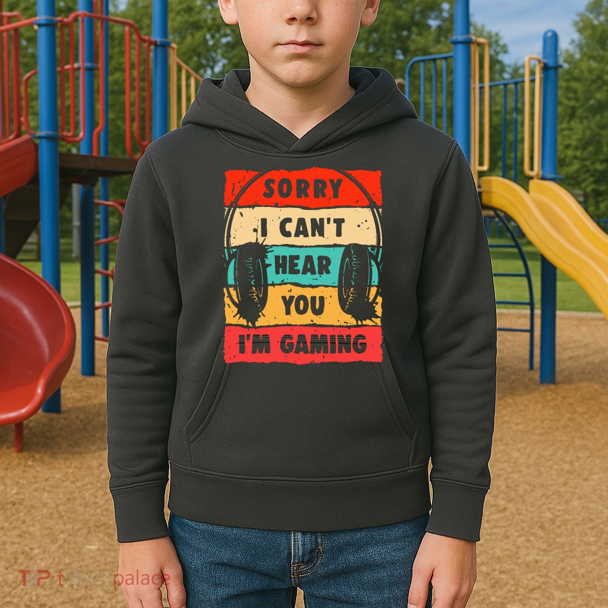 Funny Gamer Video Gaming Sorry I CanT Here You Kids Hoodie