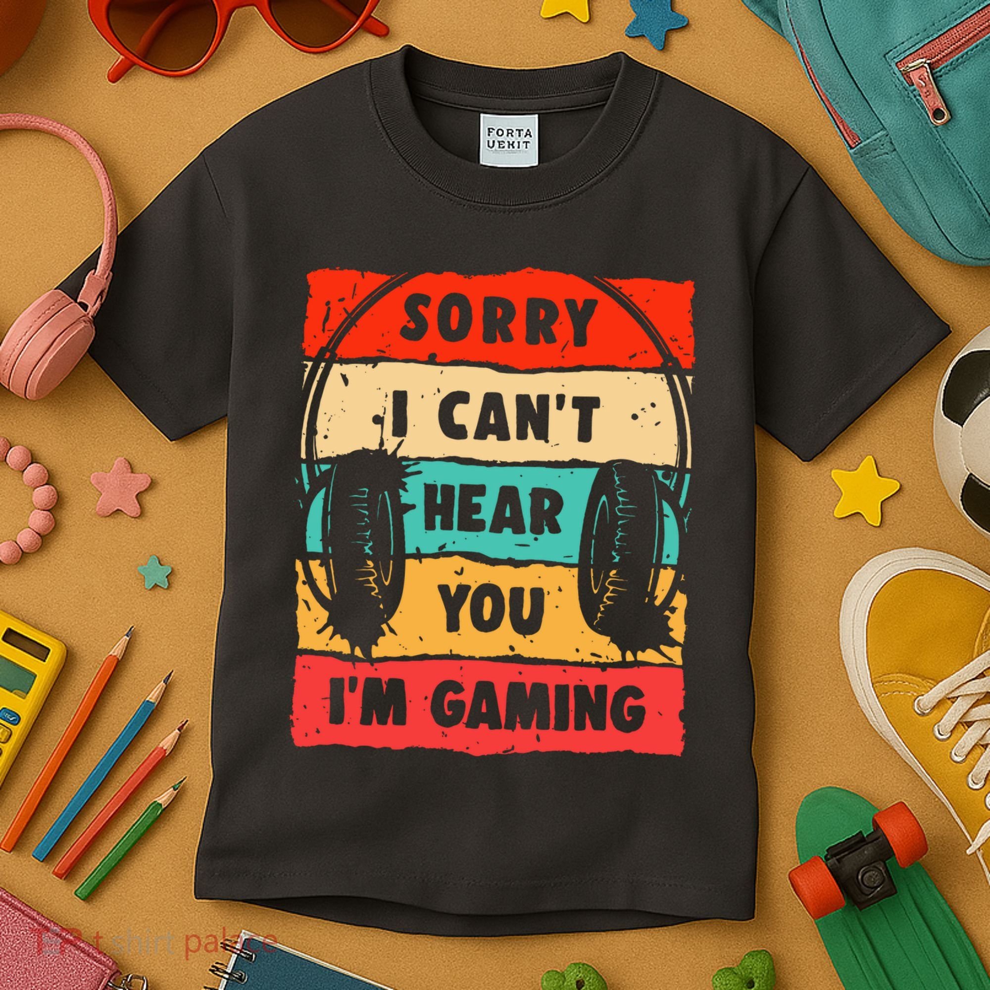 Funny Gamer Video Gaming Sorry I CanT Here You Kids T-Shirt