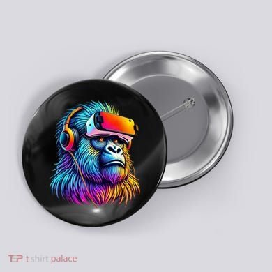 Funny Gorilla Vr Playing Tag Adult Gorilla Vr Gamer Button