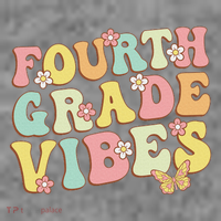 Fourth Grade Vibes Hello Team 4th Grade Teacher Retro Toddler Hoodie thumb 2