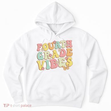 Fourth Grade Vibes Hello Team 4th Grade Teacher Retro Hoodie