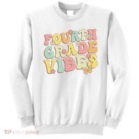 Fourth Grade Vibes Hello Team 4th Grade Teacher Retro Sweatshirt thumb 0