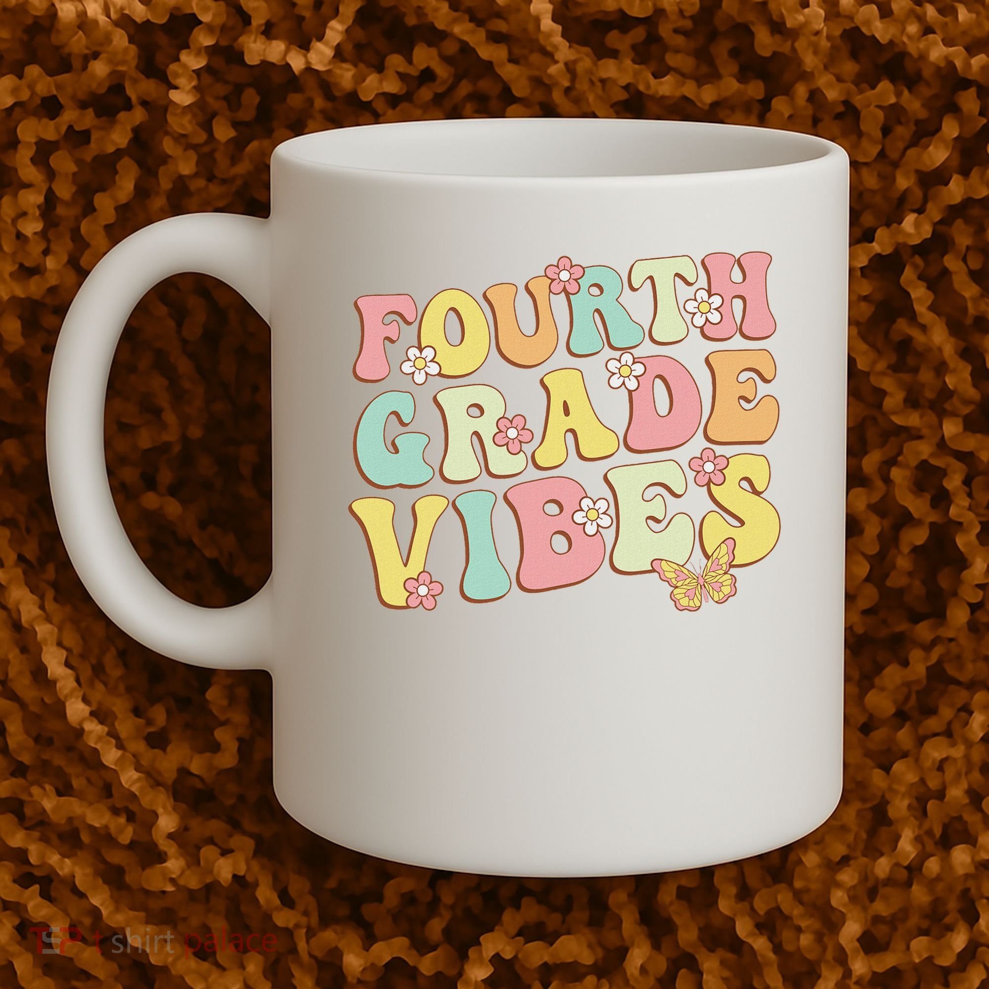 Fourth Grade Vibes Hello Team 4th Grade Teacher Retro Coffee Mug