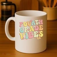 Fourth Grade Vibes Hello Team 4th Grade Teacher Retro Coffee Mug thumb 4
