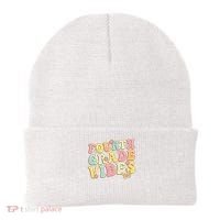Fourth Grade Vibes Hello Team 4th Grade Teacher Retro Beanie thumb 0