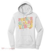 Fourth Grade Vibes Hello Team 4th Grade Teacher Retro Women's Hoodie thumb 0