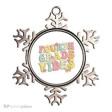 Fourth Grade Vibes Hello Team 4th Grade Teacher Retro Ornament