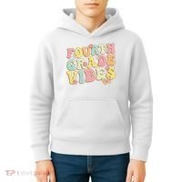 Fourth Grade Vibes Hello Team 4th Grade Teacher Retro Kids Hoodie thumb 4
