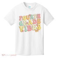 Fourth Grade Vibes Hello Team 4th Grade Teacher Retro Kids T-Shirt thumb 0