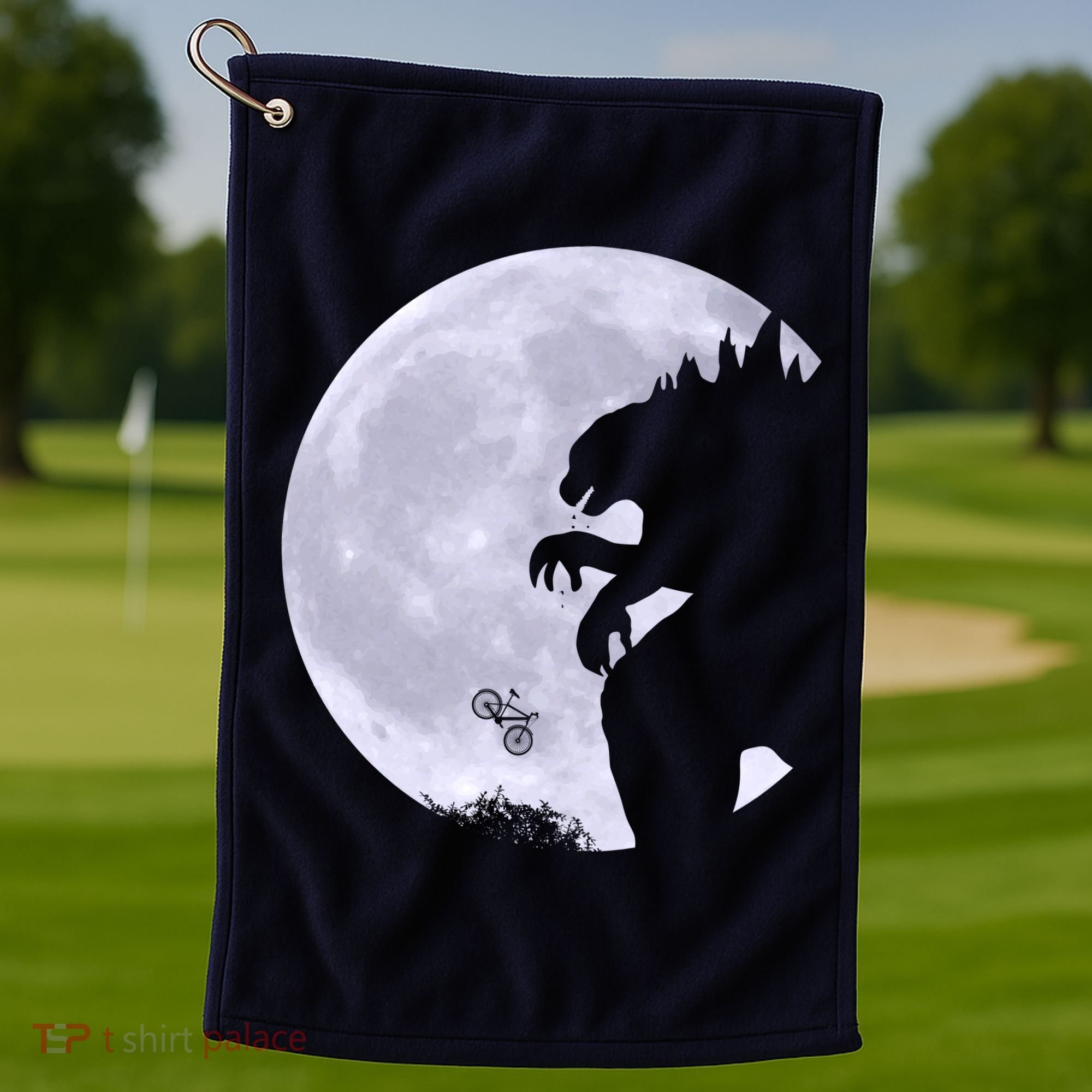 Funny Monster Versus ET Golf Towel