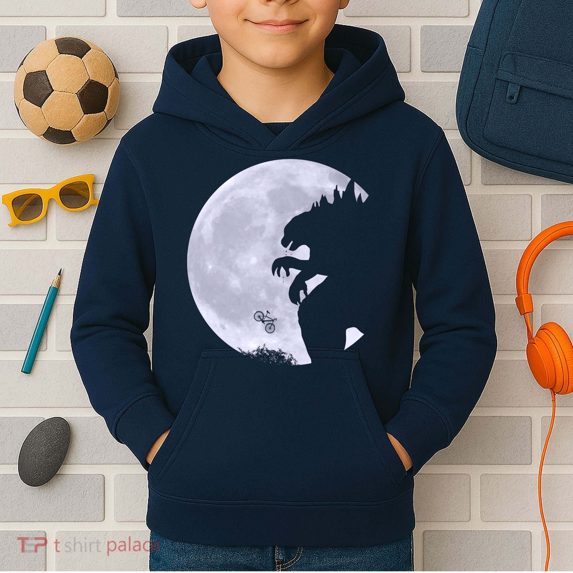 Funny Monster Versus ET Kids Hoodie