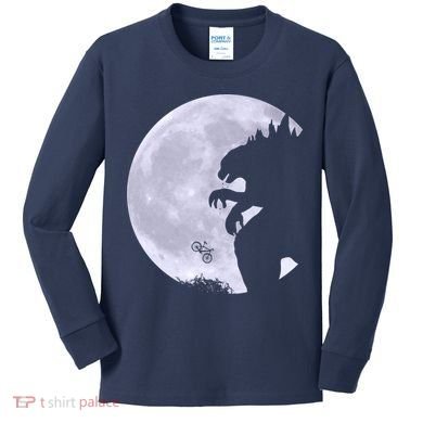 Funny Monster Versus ET Kids Long Sleeve Shirt