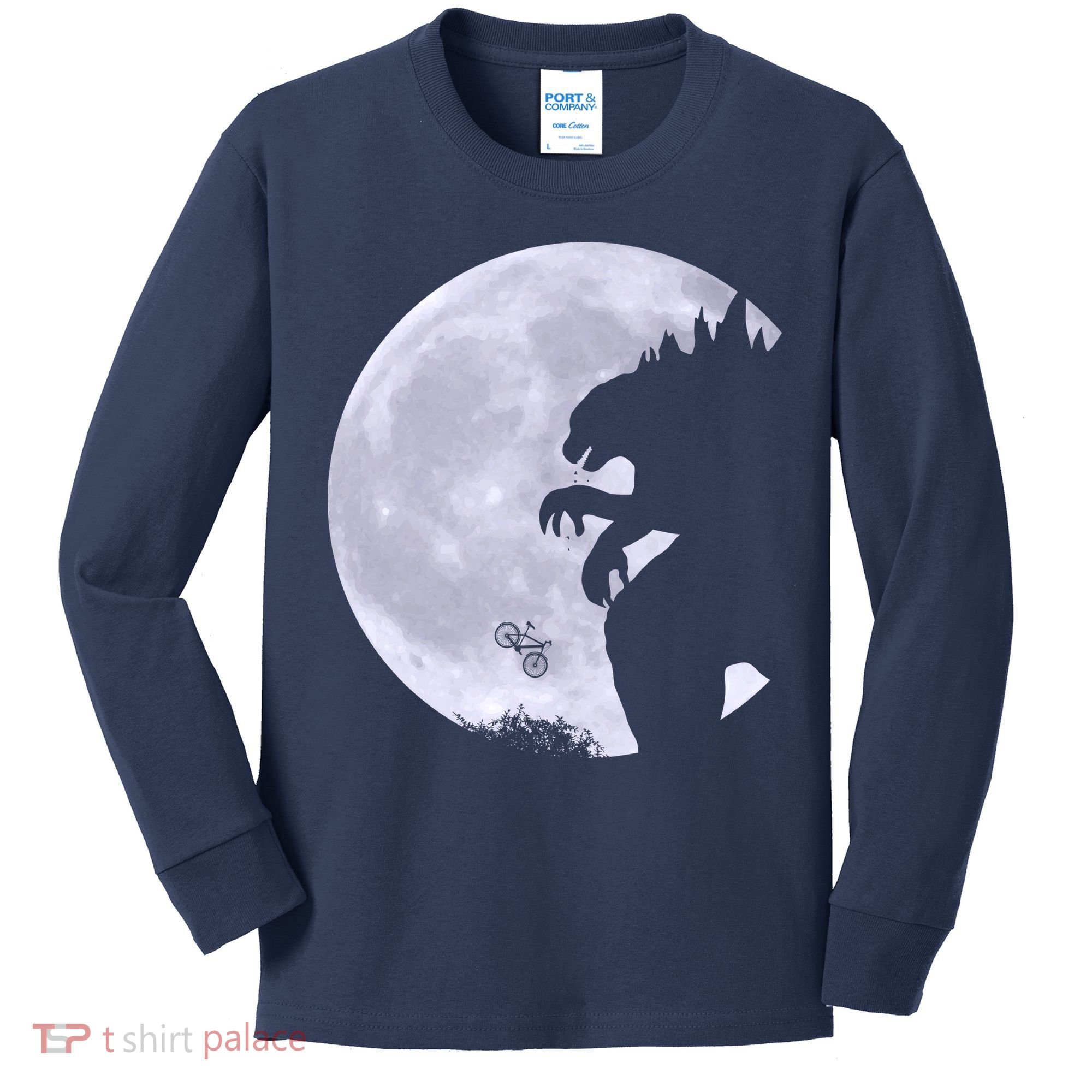 Funny Monster Versus ET Kids Long Sleeve Shirt
