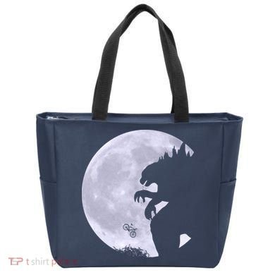 Funny Monster Versus ET Tote Bag