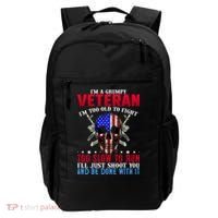 Funny Grumpy Veteran Too Old To Fight To Slow To Run Backpack thumb 0