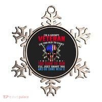 Funny Grumpy Veteran Too Old To Fight To Slow To Run Ornament thumb 0