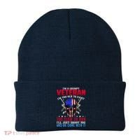 Funny Grumpy Veteran Too Old To Fight To Slow To Run Beanie thumb 0