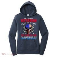 Funny Grumpy Veteran Too Old To Fight To Slow To Run Women's Hoodie thumb 0