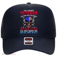 Funny Grumpy Veteran Too Old To Fight To Slow To Run Hat thumb 0