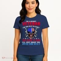 Funny Grumpy Veteran Too Old To Fight To Slow To Run Women's T-Shirt thumb 4