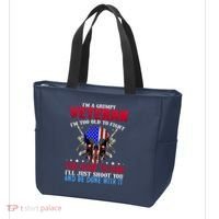 Funny Grumpy Veteran Too Old To Fight To Slow To Run Tote Bag thumb 3