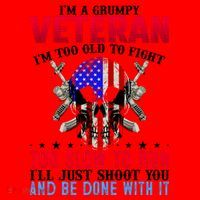 Funny Grumpy Veteran Too Old To Fight To Slow To Run Santa Hat thumb 1